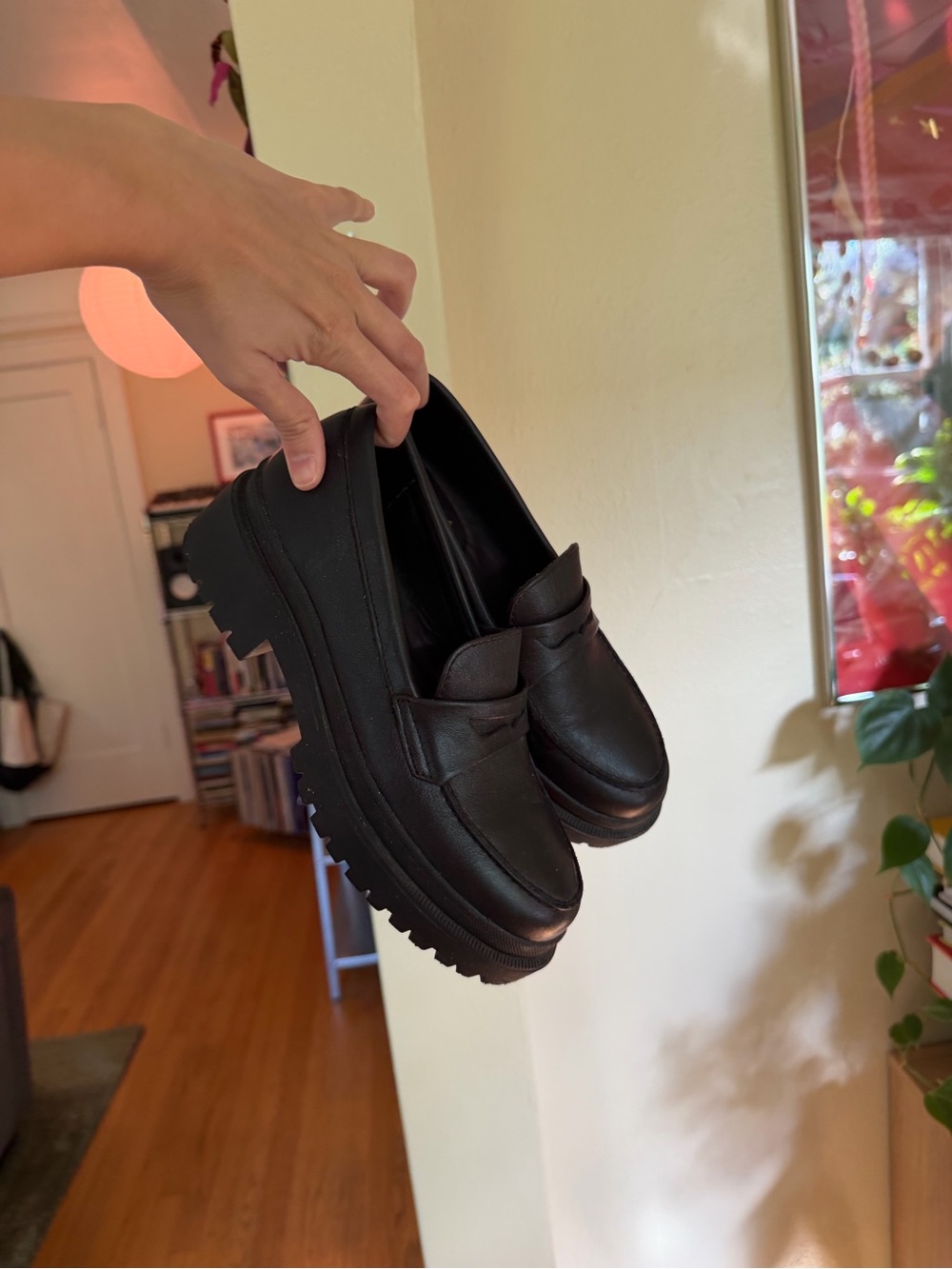 Portland Leather Patina Chunky Black Leather Loafers